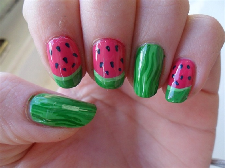 Watermelon-Nail-Art