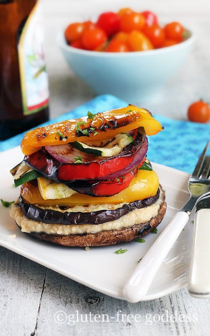 Grilled-Vegetable-Stack-with-Homemade-Lemon-Hummus