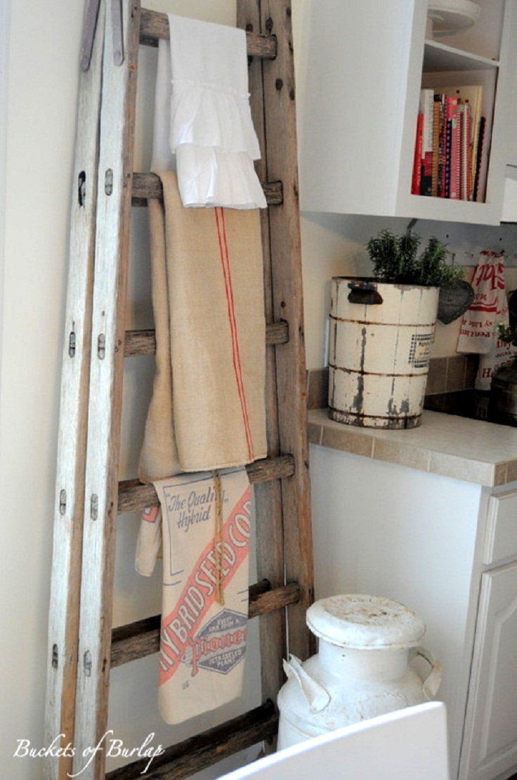 Top 10 Creative Ways to Decorate with Vintage Ladders 