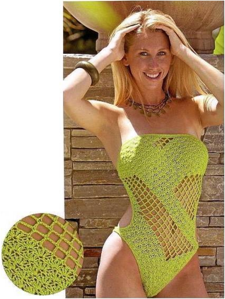 Large-And-Small-Mesh-One-Piece-Swimsuit