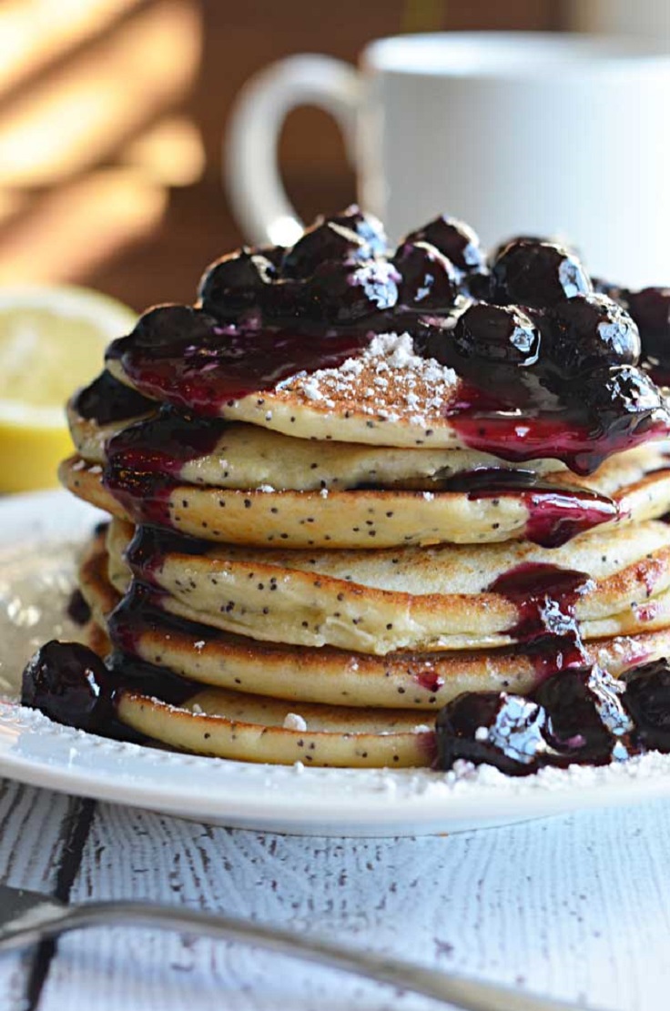 Lemon-Ricotta-Poppy-Seed-Pancakes-with-Blueberry-Sauce