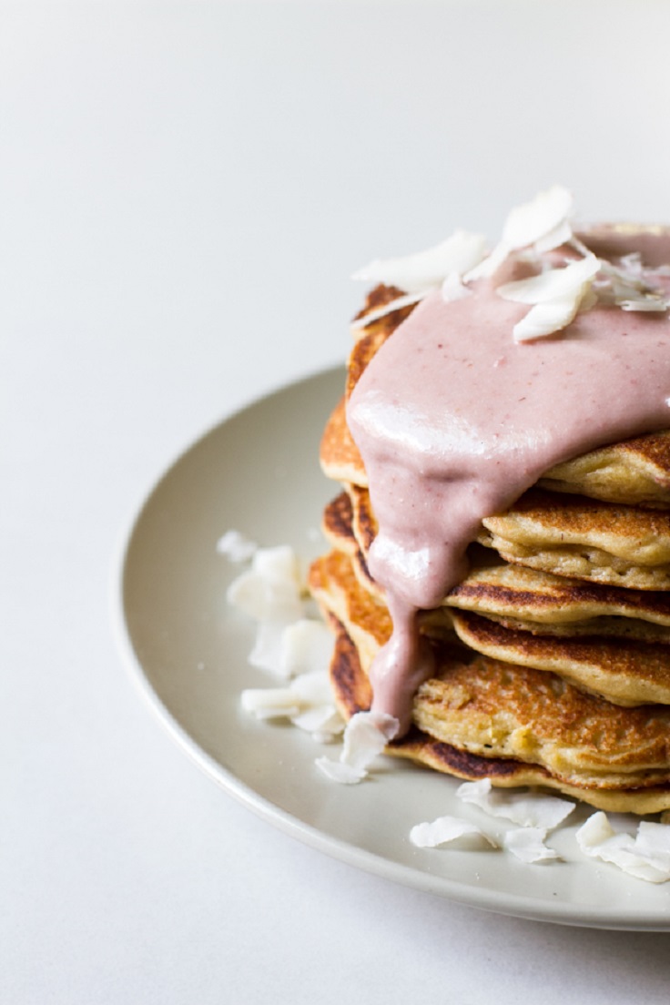 Roasted-Strawberry-and-Coconut-Cream-Pancakes