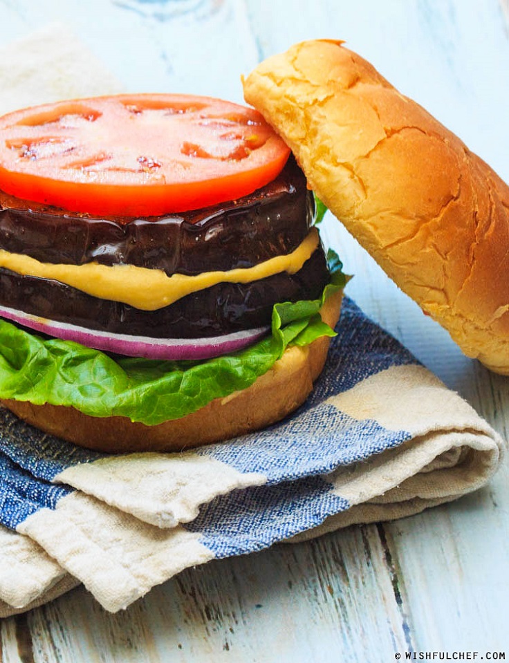 Eggplant-Hummus-Veggie-Burgers