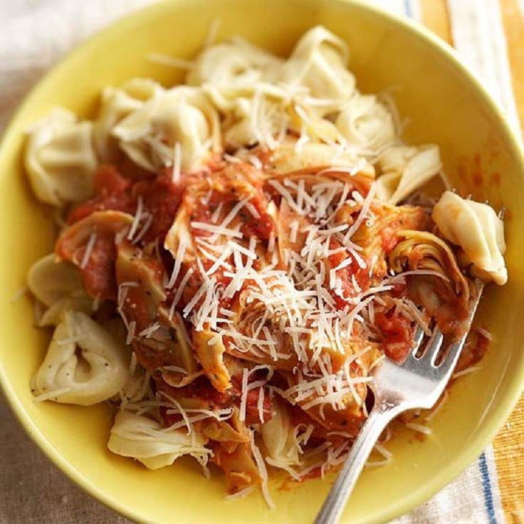 Slow-Cooker-Garlic-Artichoke-Pasta