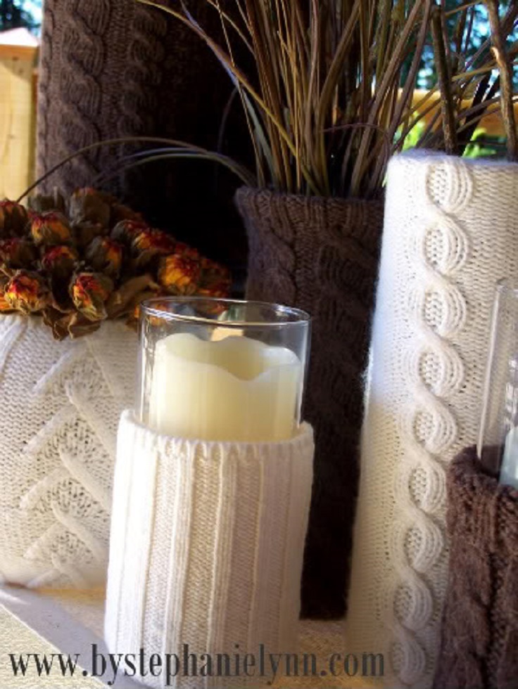 recycled-sweater-vases