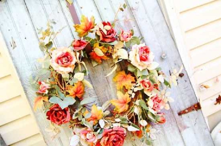 Beautiful-Handmade-Fall-Wreath-with-Roses