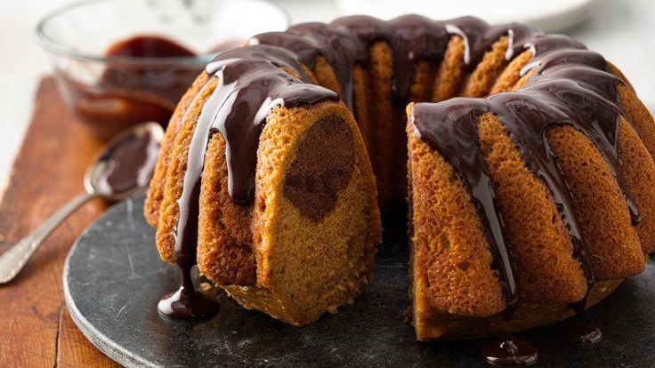 Pumpkin-Chocolate-Swirl-Cake-with-Chocolate-Ganache