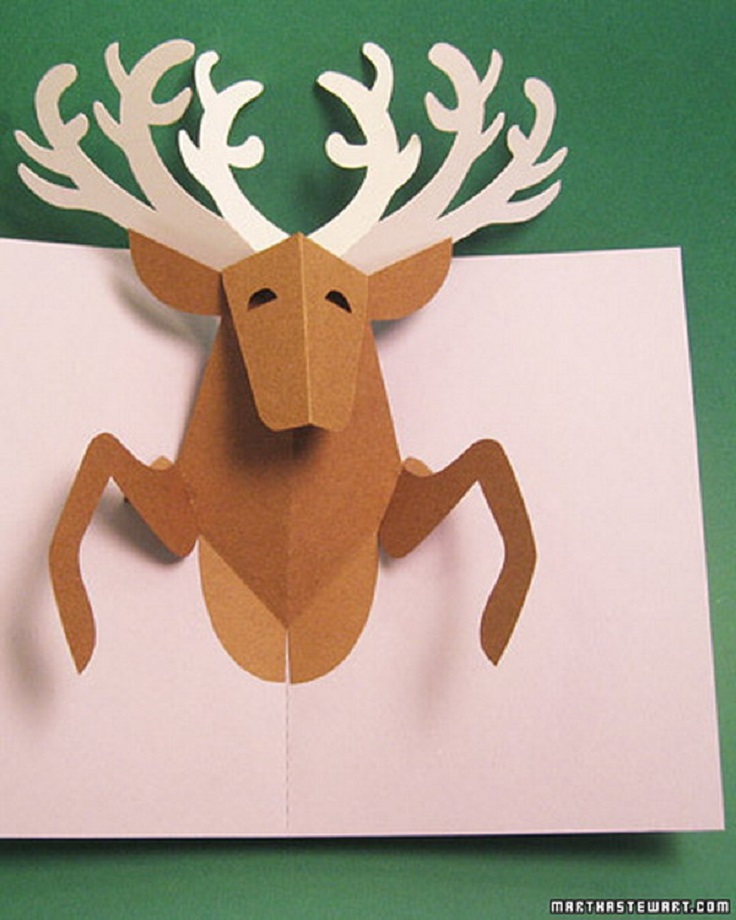 Reindeer-Pop-Up-Postcard