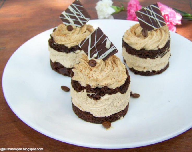 Almond-coffee-mousse-cake