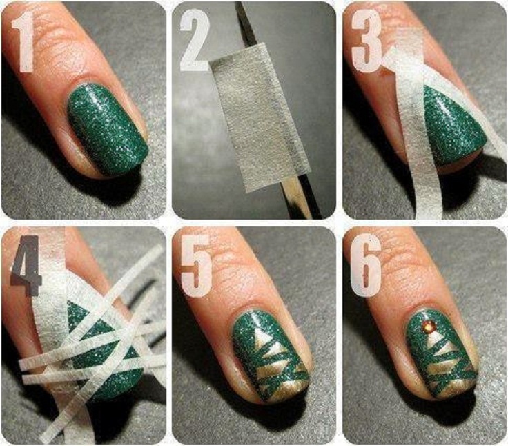 Grab-some-tape-and-nail-polish-for-a-Christmas-manicure