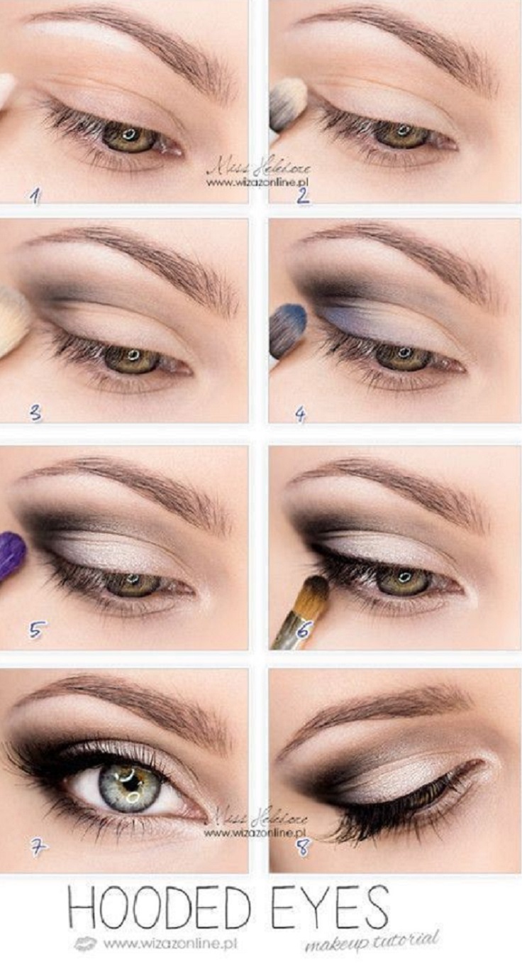 Top 10 Simple Makeup Tutorials For Hooded Eyes - Top Inspired