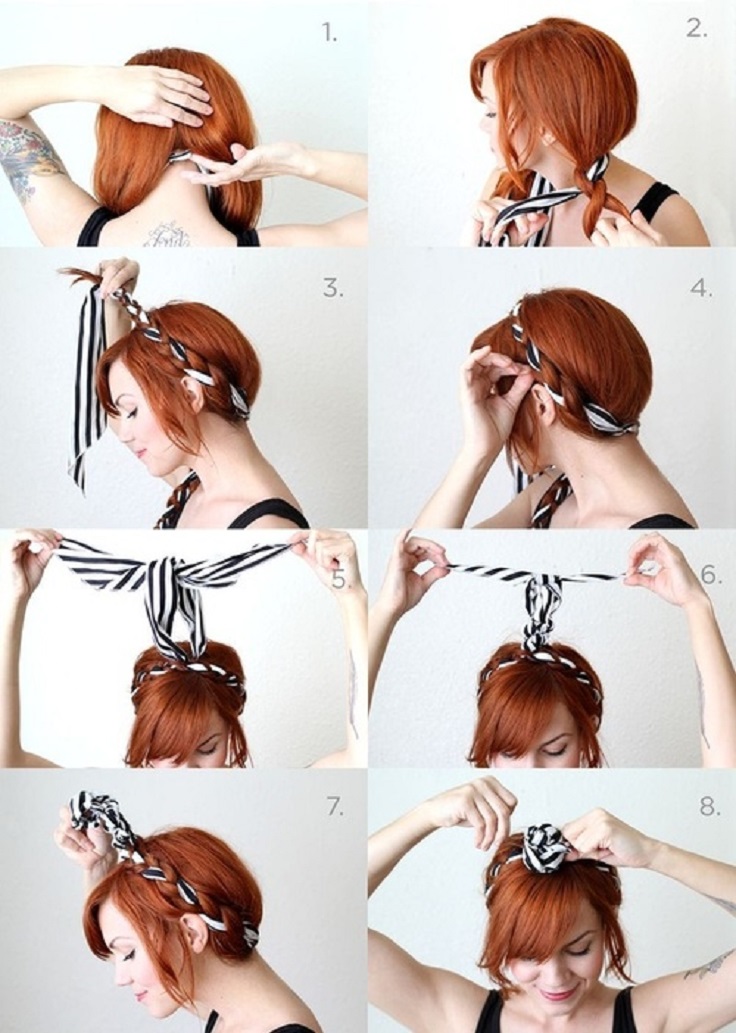Bandana Hairstyles - Top 10 Simple Ways [Tutorials] - Top Inspired