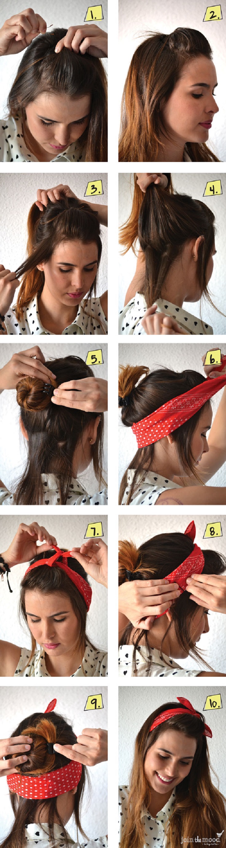 save this for your next grungy day 🤘😉 5 easy bandana hairstyles, wha... | Bandana  Hairstyles | TikTok