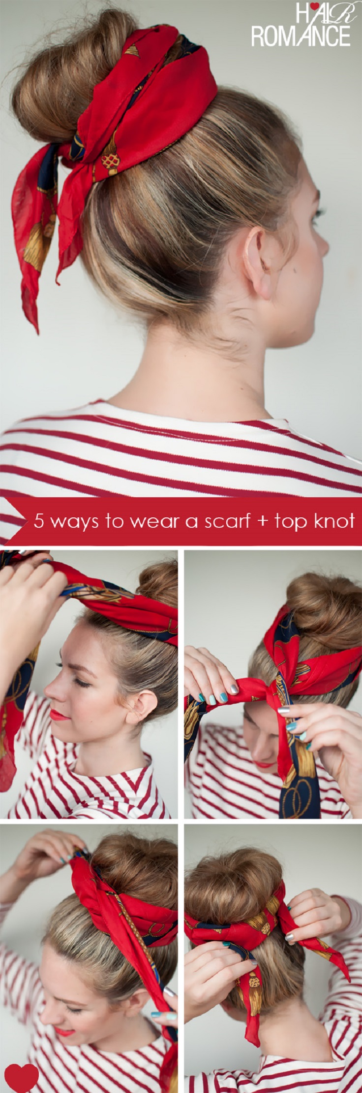Bandana Hairstyles - Top 10 Simple Ways [Tutorials] - Top 