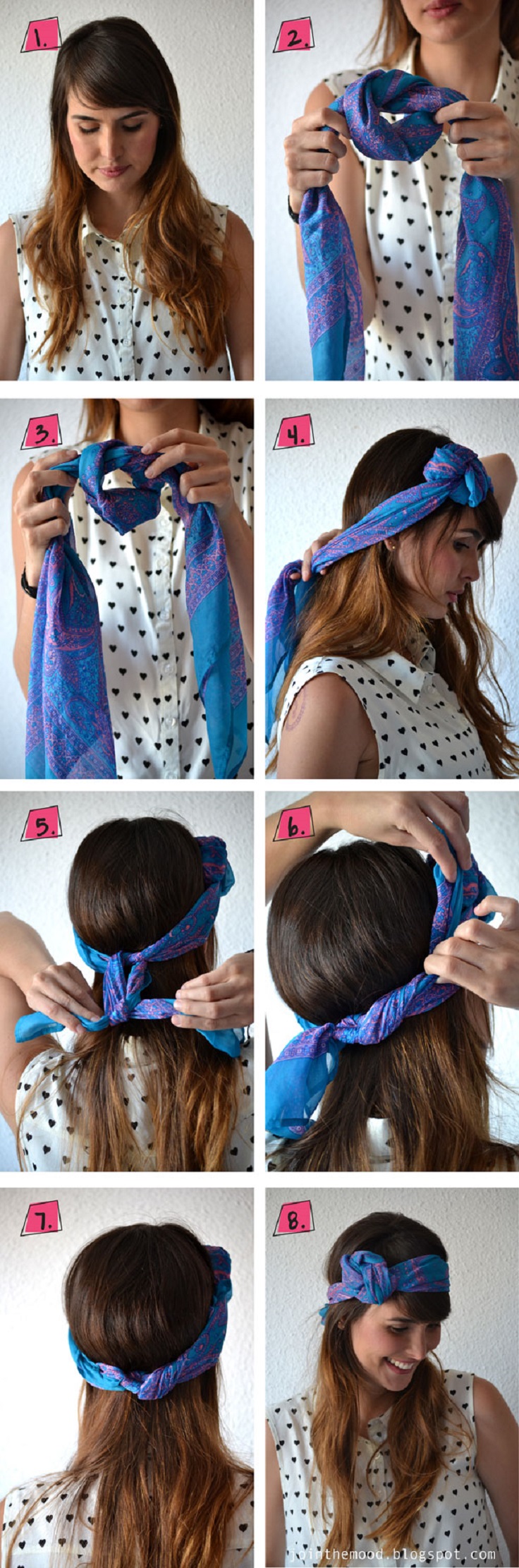 Bandana Hairstyles - Top 10 Simple Ways [Tutorials] - Top 