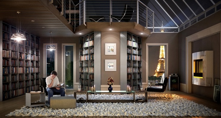 2-Contemporary-home-libraries-ideas