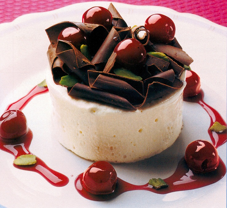 white-chocolate-parfait-flambeed-cherries