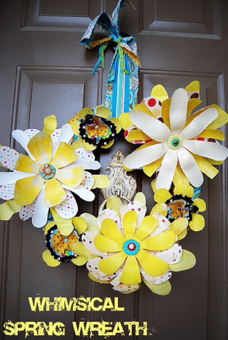7-Whimsical-Spring-Wreath-пластиц-боттлес