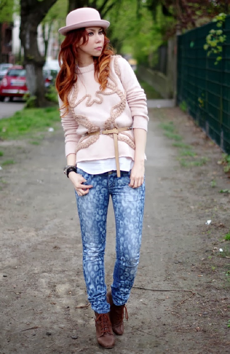 Bleached-Patterned-jeans