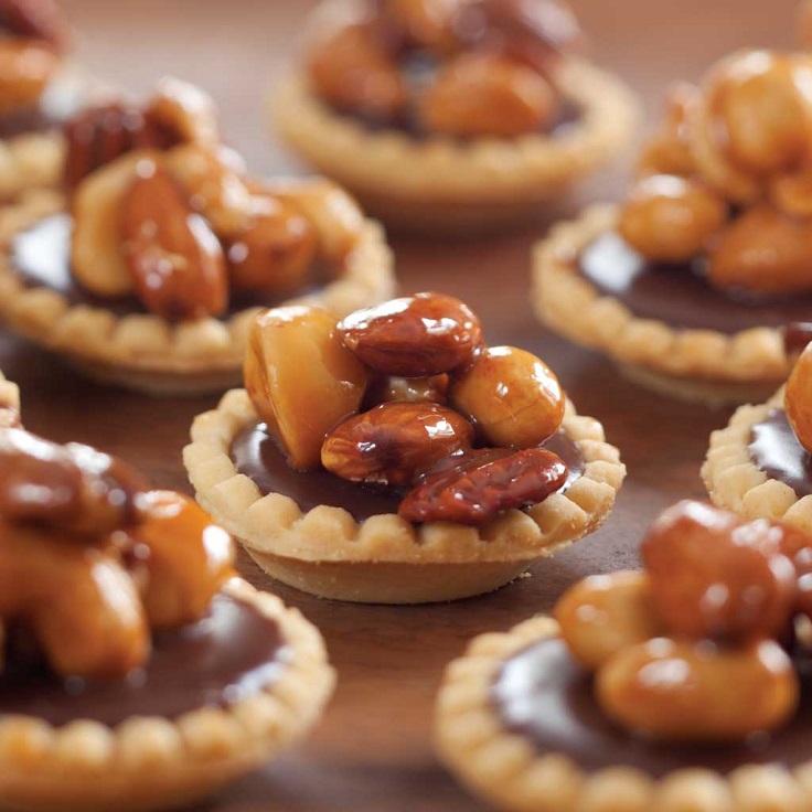 Chocolate-carmel-nut-tarts