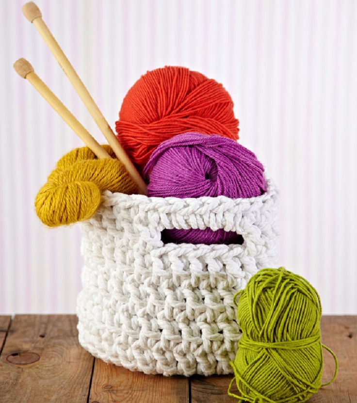 Chunky-crochet-storage-tubs