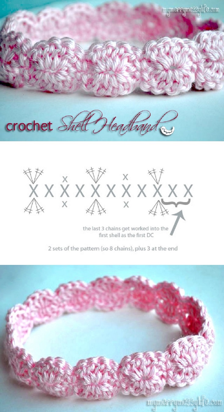 Crochet-Shell-Headband
