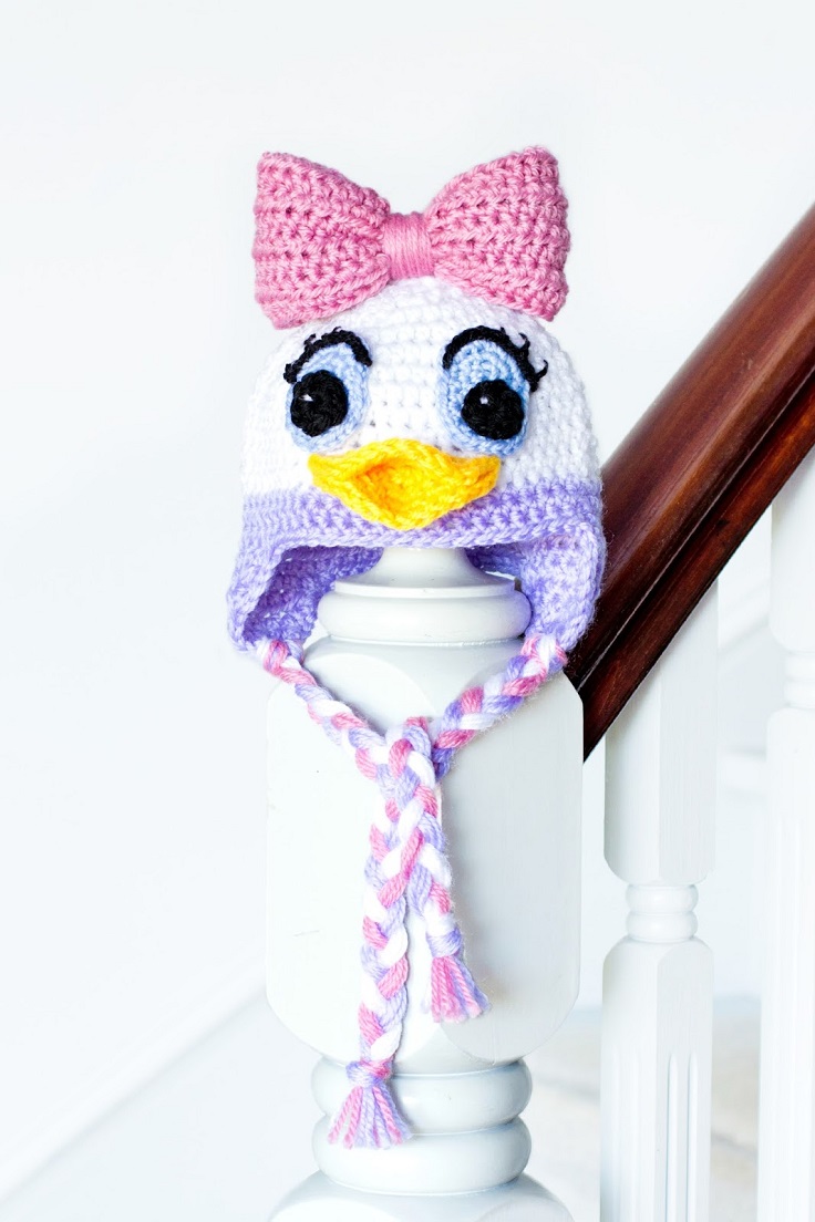 Daisy-and-Donald-Duck-Inspired-Baby-Hat