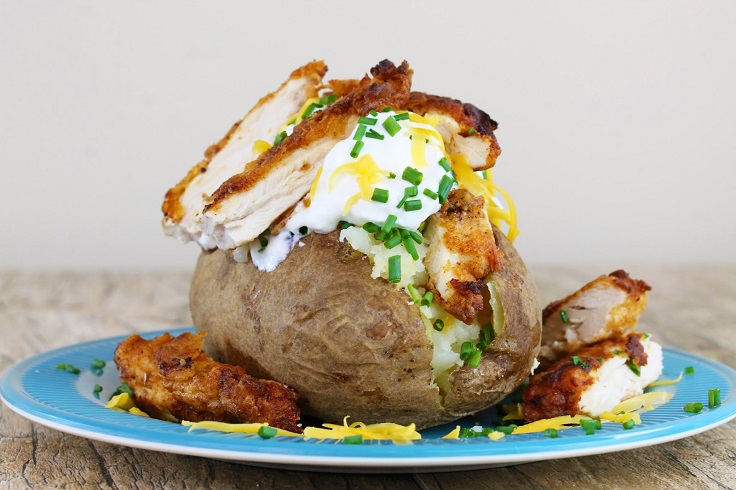 Fried-Chicken-Stuffed-Baked-Potato