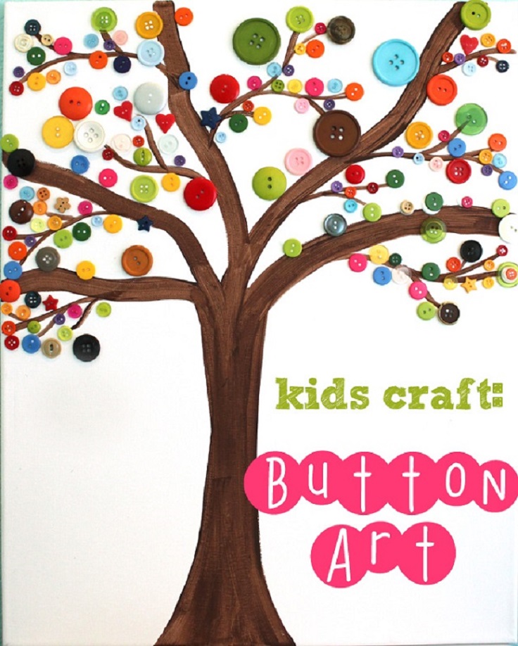 Kids-Craft-Button-Art