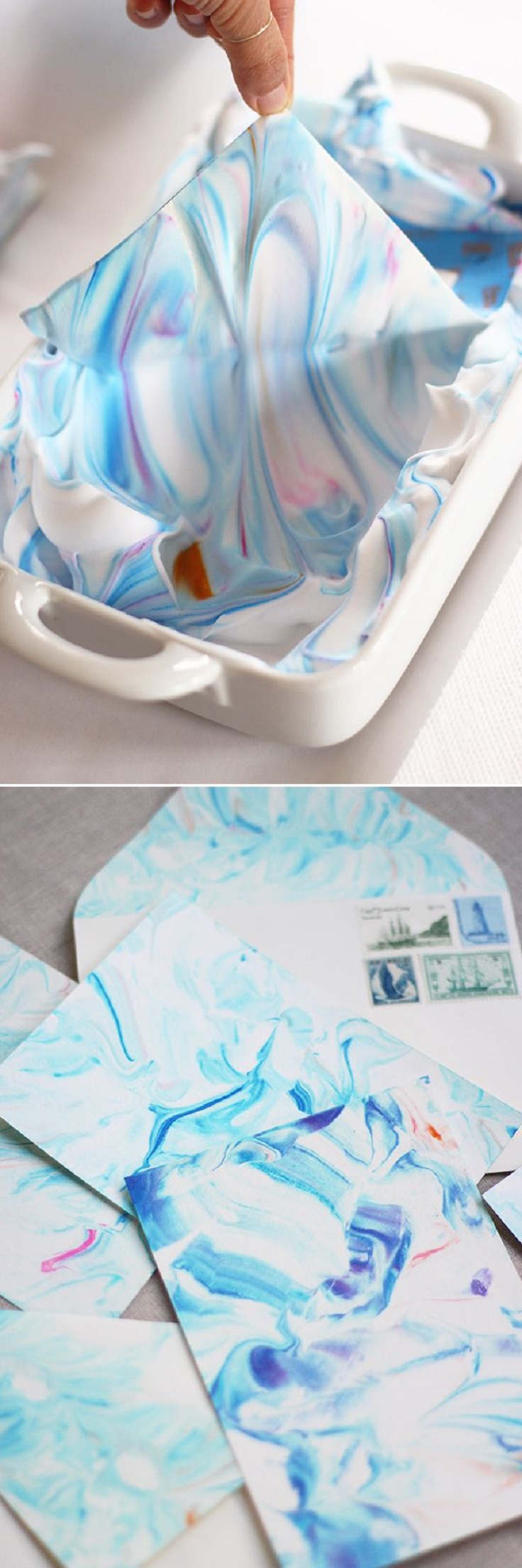 Marbling-Paper-with-Shaving-Cream