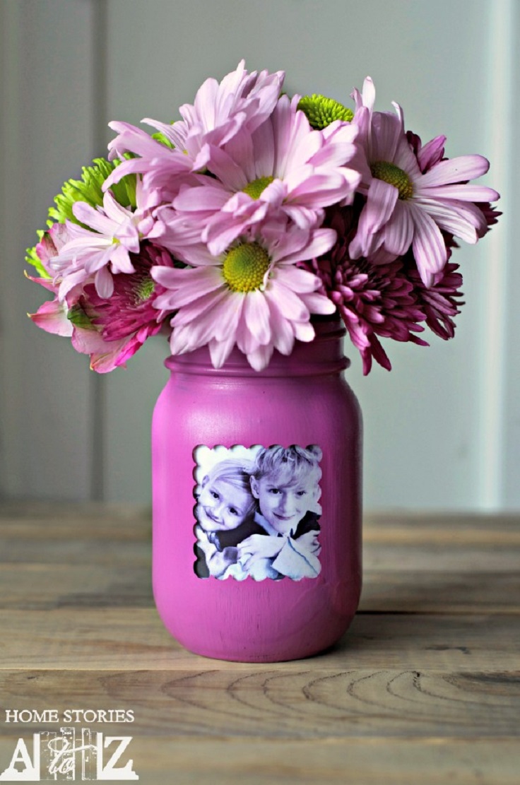 Mason-Jar-Photo-Frame-Vase-in-Radiant-Orchid