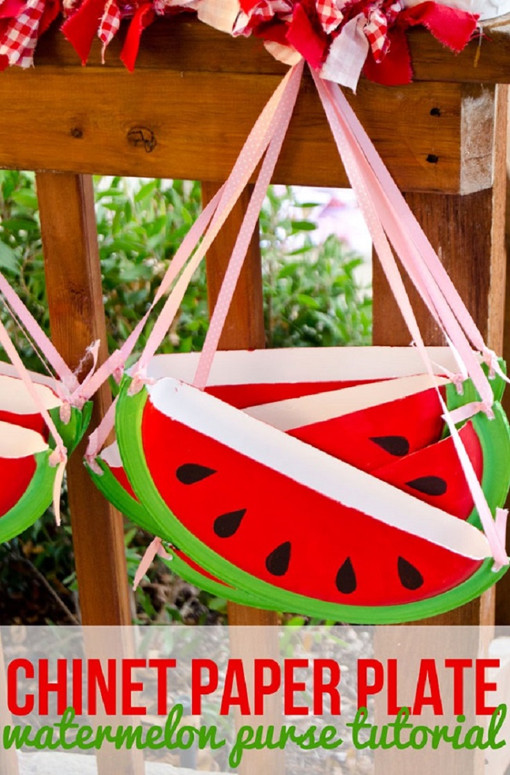 Paper-Plate-Watermelon-Purse-Tutorial