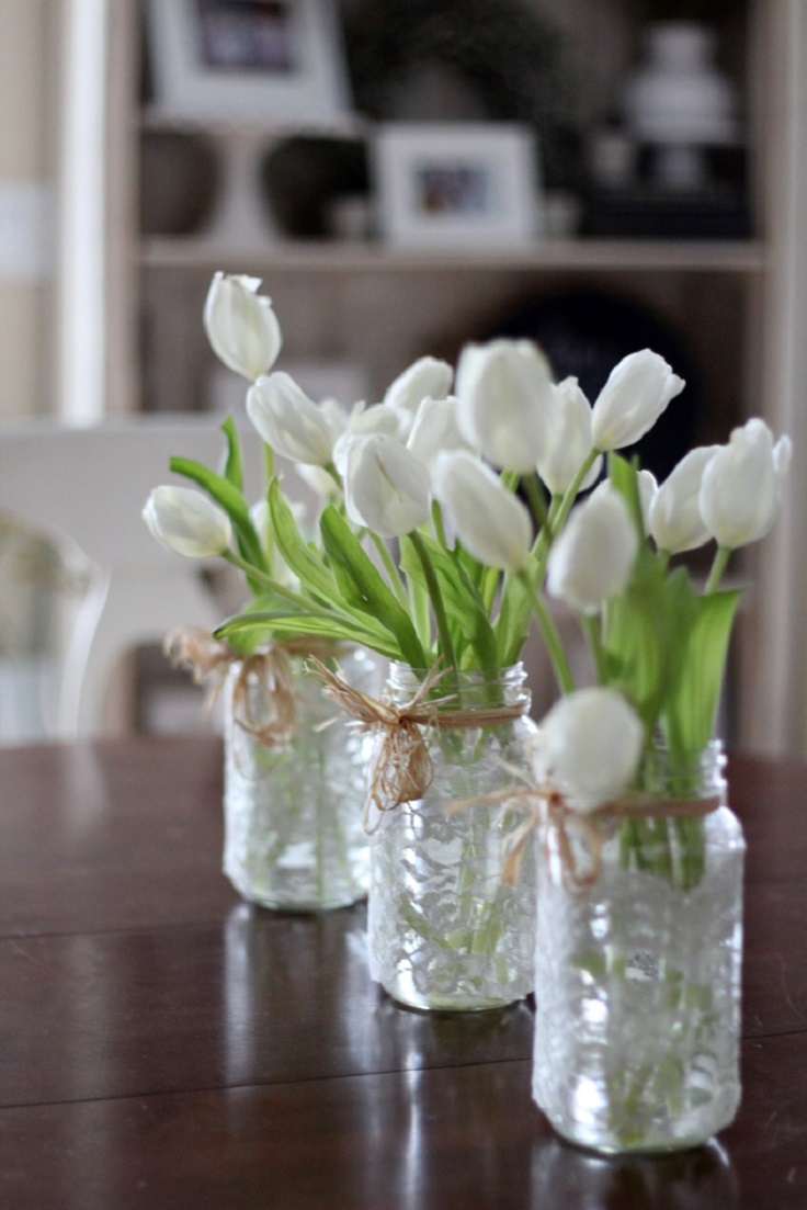 Rustic-Lace-Mason-Jar-Flower-Arrangements