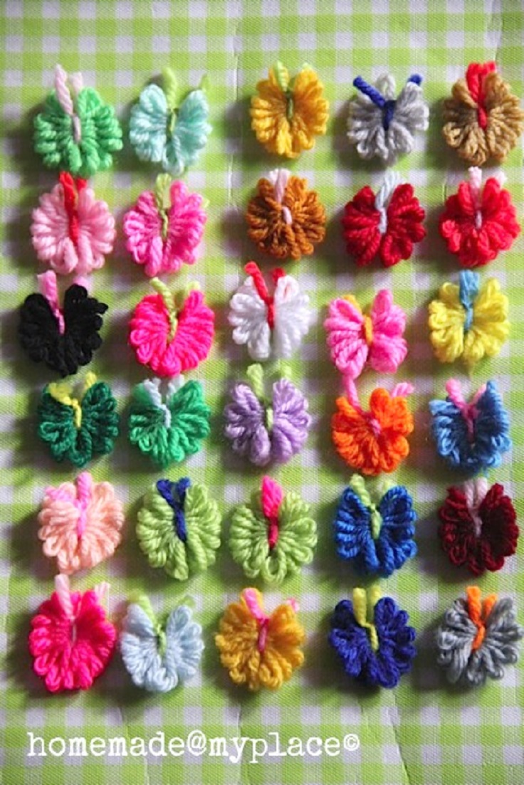 Sweet-tiny-yarn-butterflies