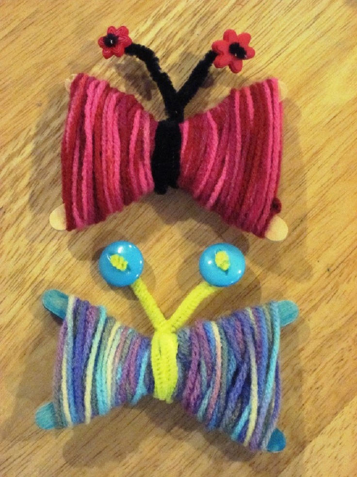 Yarn-Butterflies-Spring-Craft