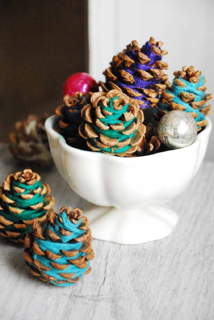 Yarn-Pine-Cones