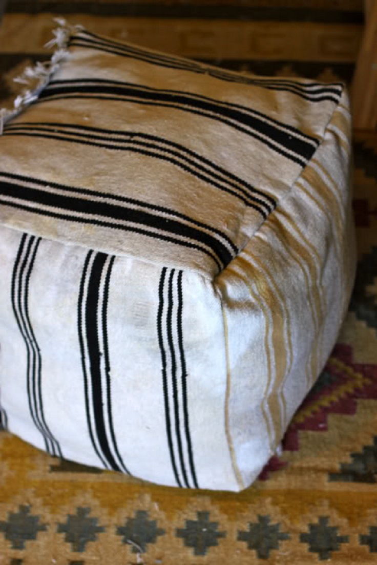 Recycled-Rug-Ottoman