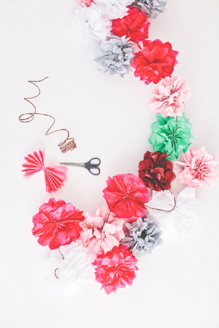 tissue-paper-flower-garland