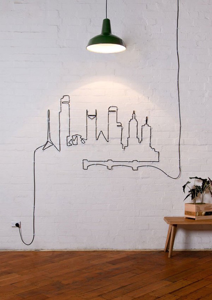 topcreative-wall-ideas-with-town-made-from-wires-ideas