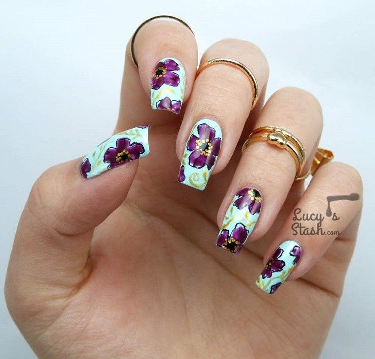 Purple-Floral