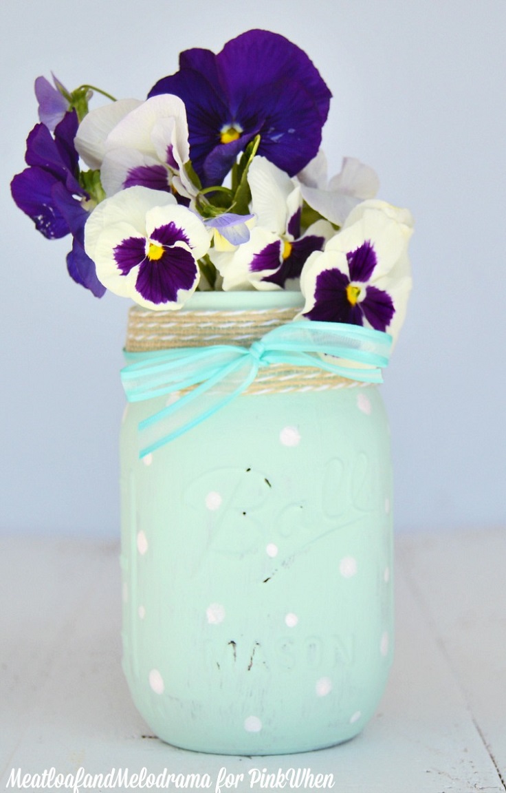 Polka-Dot-Mason-Jar-Vase