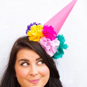 Party-Hat-with-Paper-Flowers-300x300