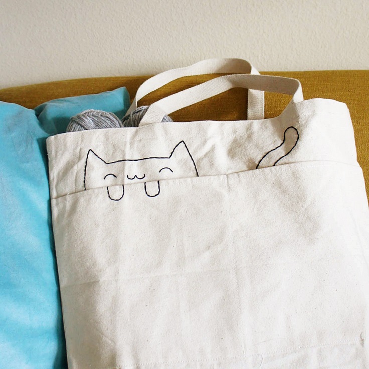 Embroidered-Cat-Tote-Bag