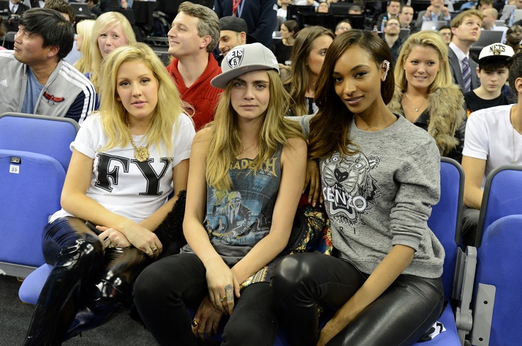 NBA-Global-Games-Ellie-Goulding-Cara-Delevingne-and-Jordan-Dunn