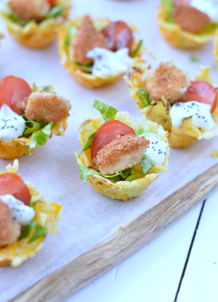 Caesar-Salad-in-Carrot-Parmesan-Cups