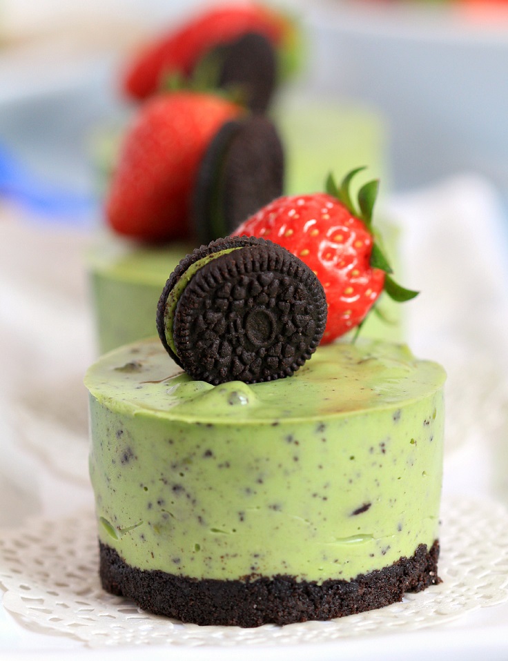 No-Bake-Matcha-Oreo-Mini-Cheesecake