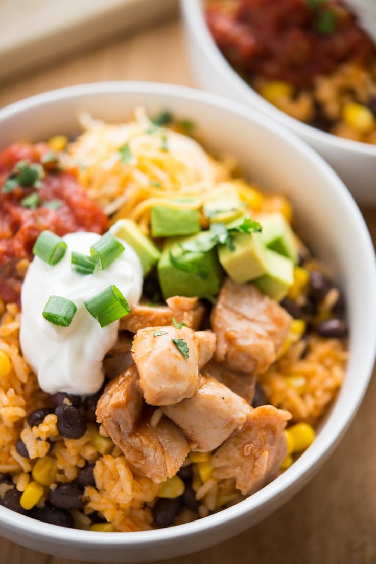 One-Pan-BBQ-Chicken-Burrito-Bowl