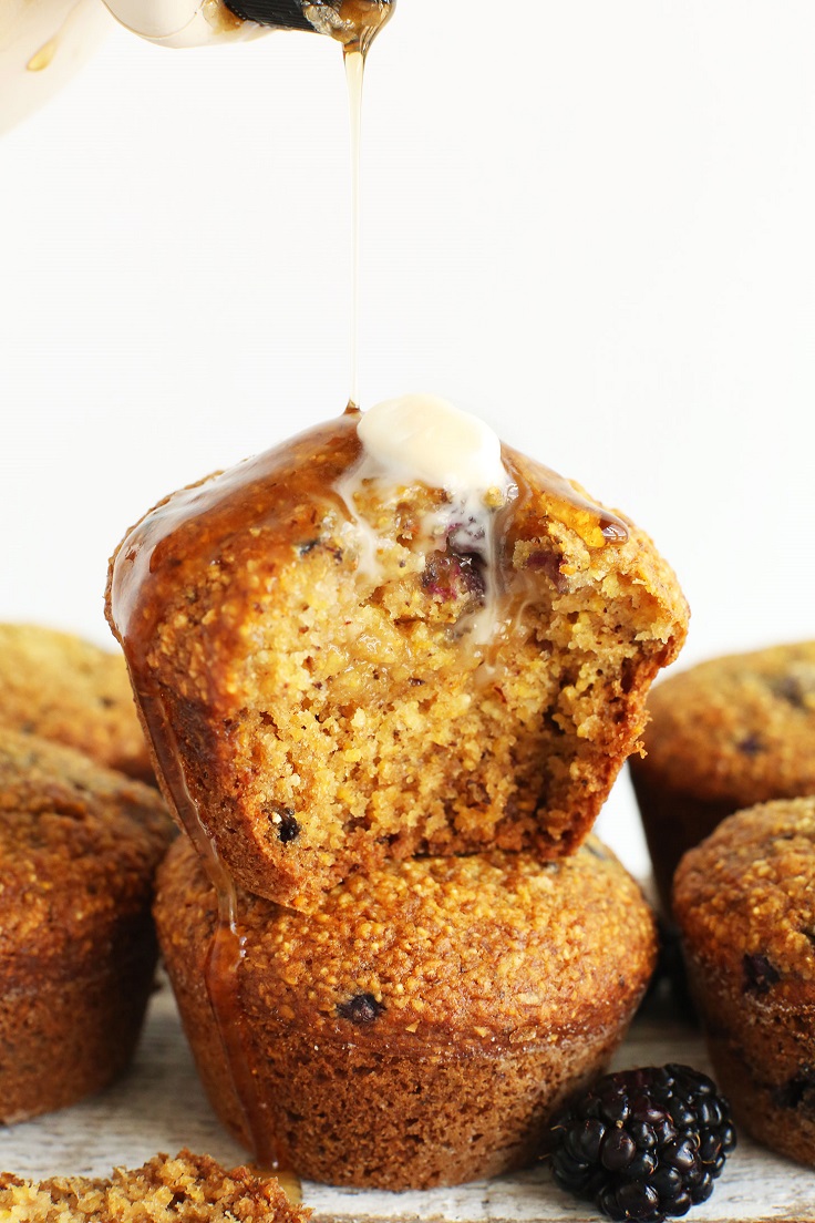 Blackberry-Cornmeal-Muffins