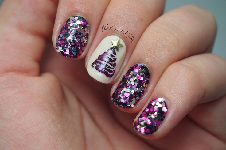 Christmas-Tree-Nail-Art