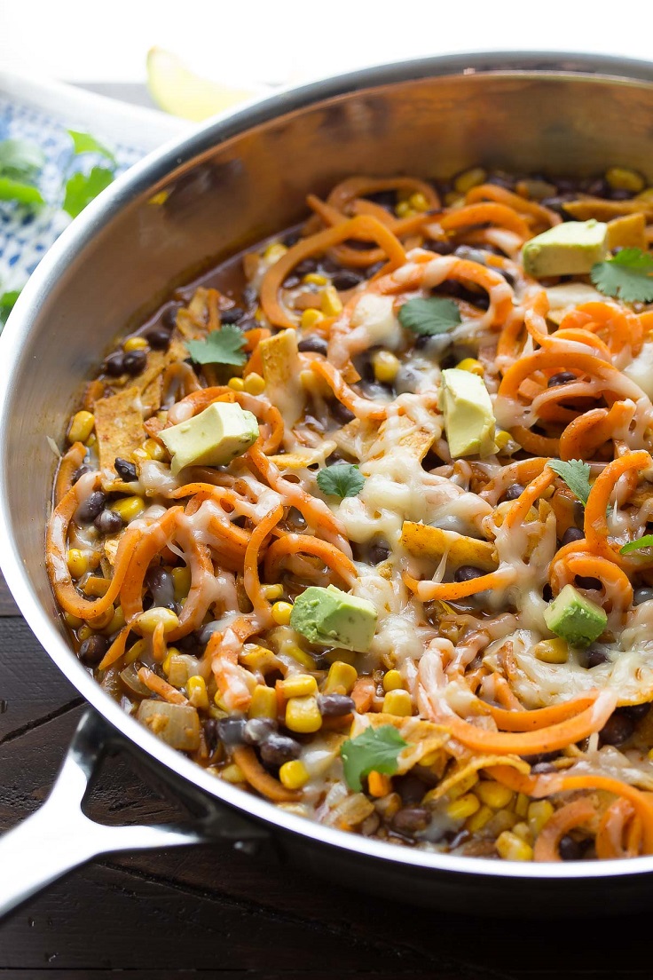 Spiralized-Sweet-Potato-Enchilada-Skillet